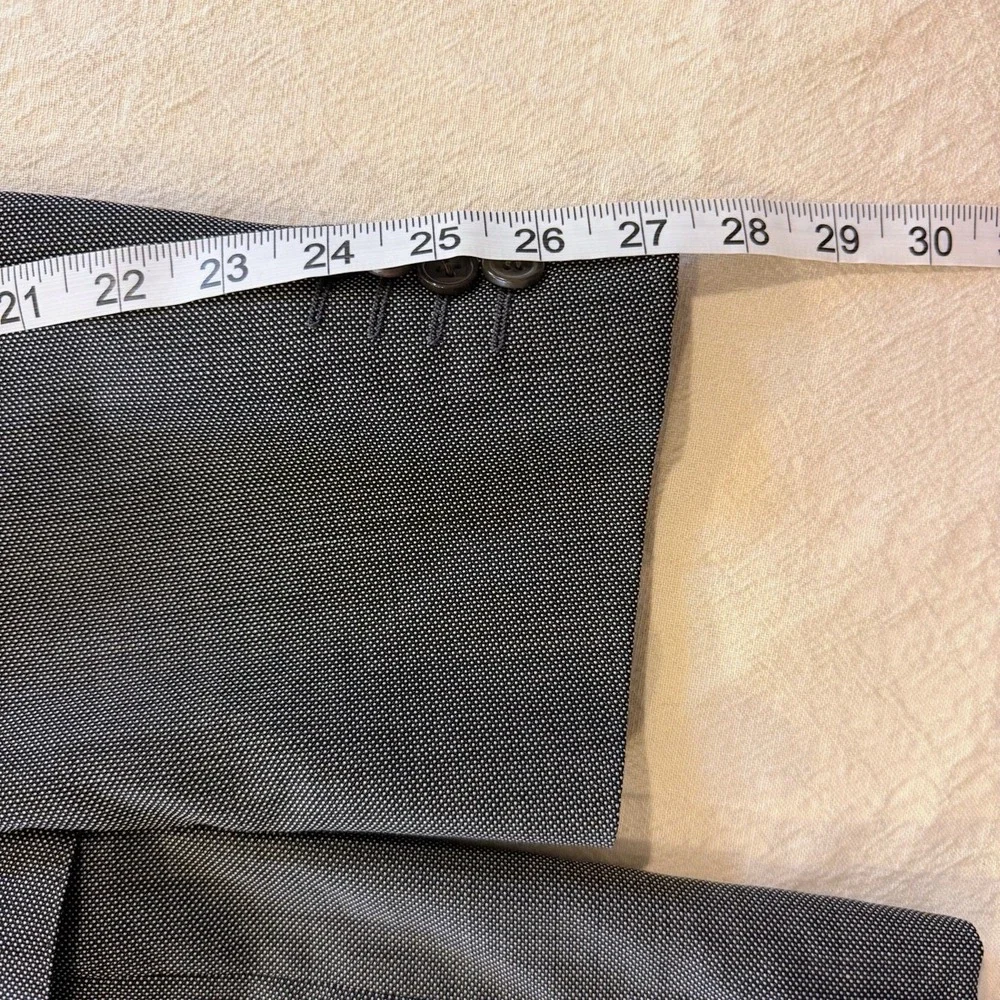 Canali Blazer 42L Gray 100% Virgin Wool Woolmark Sport Coat Made In Italy Cupro